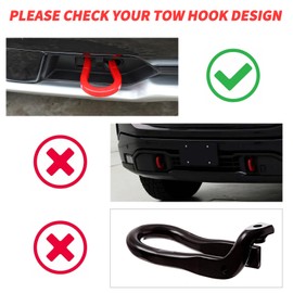 RAZPOY Tow Hook Cover fit for Chevy Silverado 1500 2007-2024, Front Bumper Tow Hooks Rubber Accessories, Purple