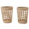 6 PCS Woven Cup Holders Anti Scald Hollow Straw Woven