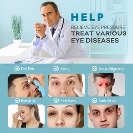 Ezona Heated Eye Mask, Warm Eye Compress Mask, USB Electric Eye Heating Pad with Temperature & Timer Control, Dry Eye Mask for Dry Eyes Blepharitis Sinus Migraine Stye MGD Puffiness Black