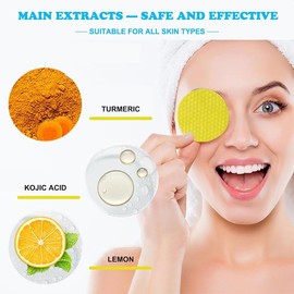 Turmeric Cleansing Pads, Turmeric Face Scrub Pads for Cleansing and Exfoliating Helps Balance Skin. (60 Pcs)