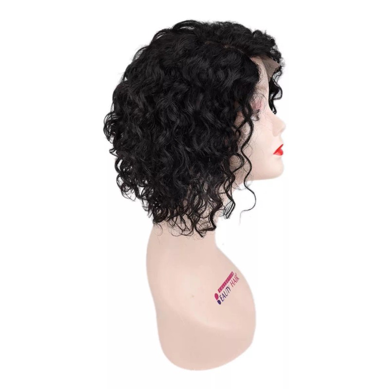 Beautyonline Peluca De Cabello Humano Rizado Con Encaje Frontal, 25