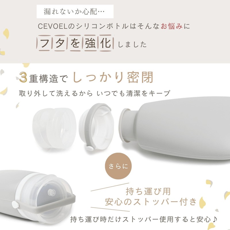 CEVOEL Travel Bottle Set (Special Structure that Won't Leak Proof)