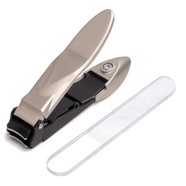 Premium Nail Clipper, Shatterproof, Premium Nail Clipper, Nail Clipper Set, Popular, Splatter-Free, Storage Case Included, Nail File, Metal Case Included, Color Selection, Anti-Slip, Unisex, For Hands and Legs, Good Sharpness, Gift, Lucky Bag (Champagne)