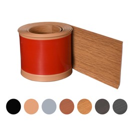 Oak Wall Molding Trim 3 Inch x 10 Feet, Wall Base Baseboard Molding Trim Flexible Self Adhesive Rubber Wall Base Moulding Trim Peel and Stick Design Home Decoration Skirting Line
