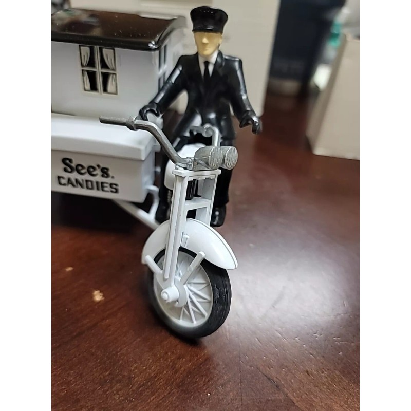 Vintage Sees Candy Diecast Harley Motorcycle And Sidecar. New. 75th