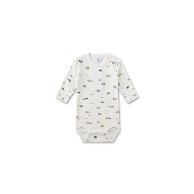 Sanetta Baby Boy Bodysuit, White Pebble