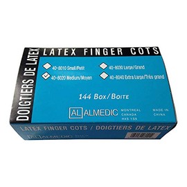 Almedic Latex Finger Cots, Medium, 144 Count (Pack of 1)