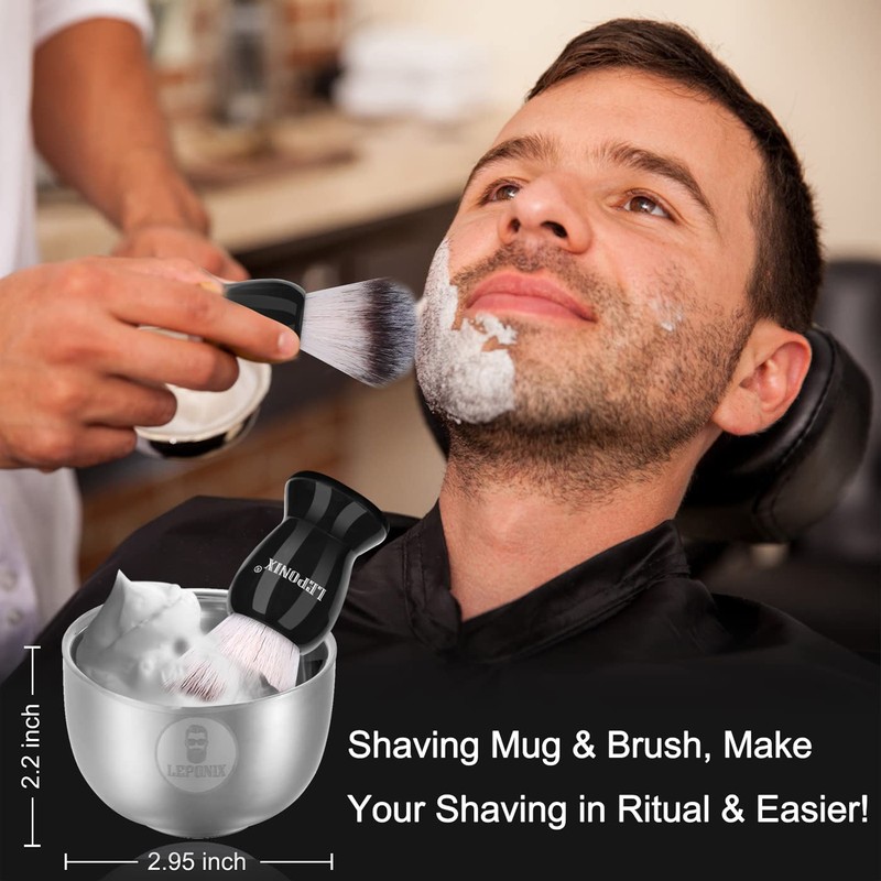 Shaving Kit for Men, Mens Complete Shaving Set with 2