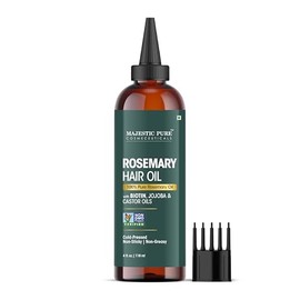 Majestic Pure 100% Pure Rosemary Hair Oil with Applicator - 4 Fl Oz