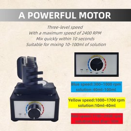 SYLPHID 2400RPM Vortex Paint Mixer - 3 Adjustable Speeds, 10-100ml Capacity Shaking Machine for Acrylic Paints, Epoxy Resins, Nail Polish & Lab Tubes | Hands-Free Operation for Model Kits