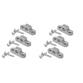 Set: 3-6 Metal Awning Eyelets Wall Eyelets Vertical or Horizontal for Caravans Motorhome Tent Eyelets Camping Including Screws (6 Pieces Horizontal)