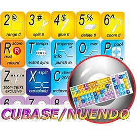 STEINBERG CUBASE/NUENDO KEYBOARD LABELS SHORTCUTS for DESKTOP, LAPTOP and NOTEBOOK