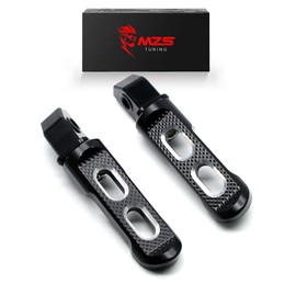 MZS Motorcycle Foot Pegs, Passenger Footpegs Rear Adjustable Wide Footrest Rest Pedal Black Hollow Compatible with Rebel 300 CMX300 2017-2024 / Rebel 500 CMX500 2017-2024