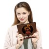 YULUENZE African American Lady Makeup Bag Cute Small Canvas Organizer