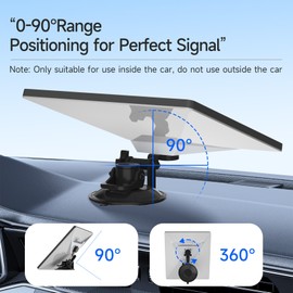 Gitaobac Starlink Mini Car Mount for Dashboard, Sticky Suction Base, 90° Angle-Adjustable, Starlink Mini Mounting Kit, Car Suction Cup Mount Ensures Stable Setup While Driving