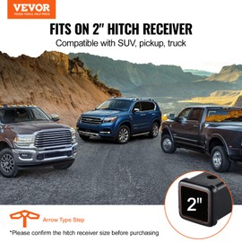 VEVOR Hitch Step for 2 Inch Receiver, Strong Steel Construction with 350 LBS Load Capacity, Rear Bumper Guard Protector with Pin Lock and Stabilizer, Universal Fit for Truck, SUV, Pickup, Trailer