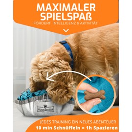 DOGPARENTS® Sniffing Rug Dog Small & Large - Sniffing Mat Dog Robust Dog Sniffing Rug for Dogs Activity Dog Search Games for Dogs [Sniffing Toy Dog] Blue