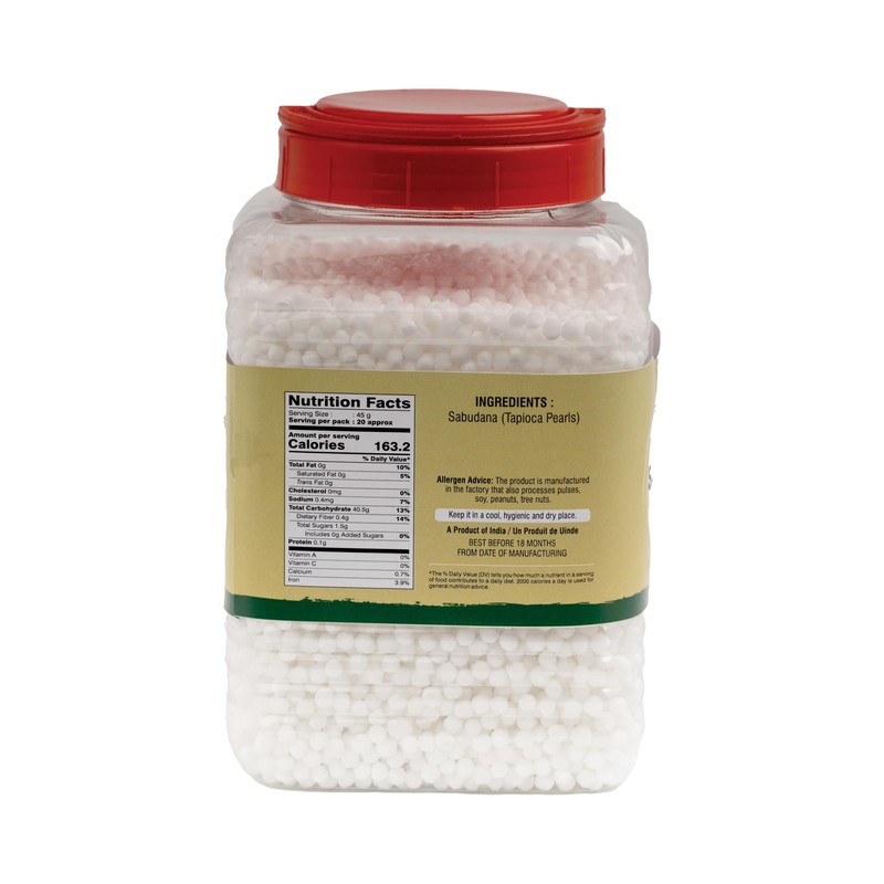 Sabudana 2 lb Pack- Tapioca Pearls for Cooking, Snacks, and