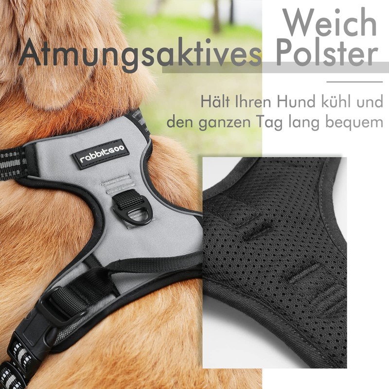 rabbitgoo Dog Harness for Medium Dogs, Anti-Pull Dog Harness with