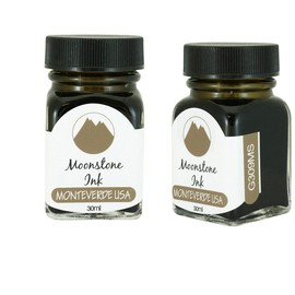 Monteverde 60ml Gemstone Fountain Pen Ink Bottle (30ml Moonstone G309MS Ink Bottle - Pack of 2)