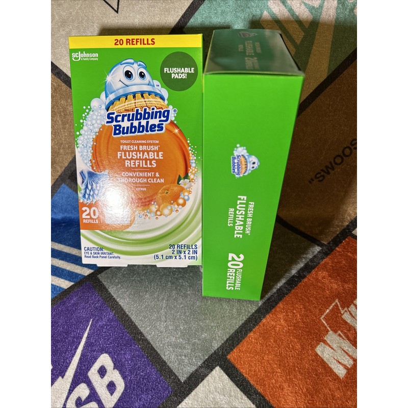 Scrubbing Bubbles Toilet Cleaning Fresh Brush Flushable Refills 40 Count