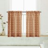 Lino Rosa Short Curtains for Windows Bedroom 2 Panels,Farm House