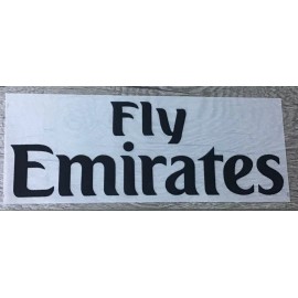 2019 Milan/PSG/Ars FLY EMIRATES Shirt Sponsor Logo Chest Print Patches - Black