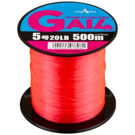 YAMATOYOO Nylon Line Guim, 1696.4 ft (500 m), No. 5, 20lb, Pink