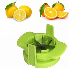 1PC Lemon & Lime Wedge Slicer Cutter to Garnish Food Lemon Splitter Fruit Slicer Apple Separator Orange Cutter (Green, One Size)