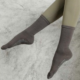 Autumn Winter Women's Thick Mid-Calf Yoga Pilates Toe Socks Light Sky Blue