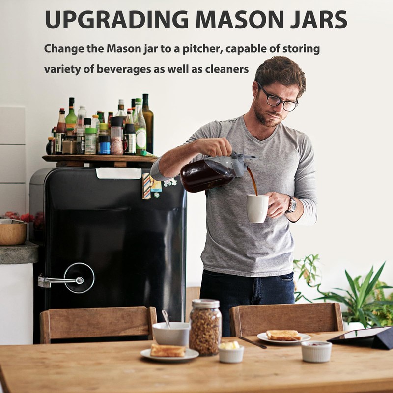 Mason Jar Pour Spout Lid for Wide Mouth Mason Jars,