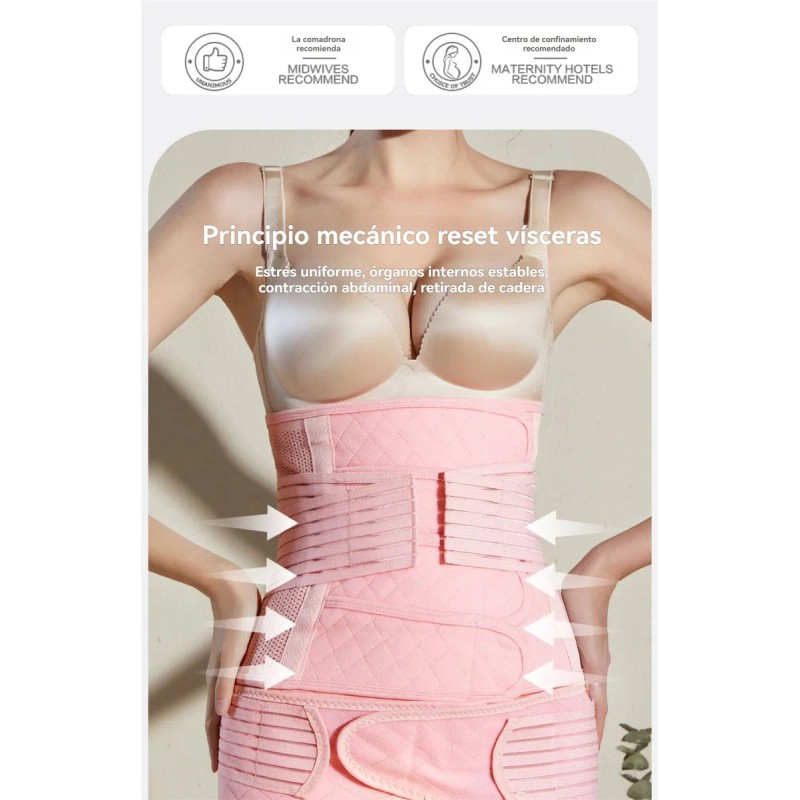 Faja Postparto Cinturón Cintura/pelvis Cesárea 2 En 1