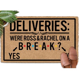 Shflytu Deliveries Were Ross & Rachel on a Break 30"x18" Welcome Guests with a Stylish Fall Door Mat Holiday Door Mats Outdoor Winter Door Mat Outdoor Front Door Rug Outdoor Welcome Mat