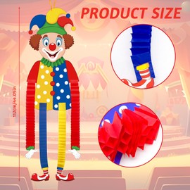 2 Stück Clown Karneval Deko Clown Deko Hängend Tür Wand Clown Faschingsdeko Karnevals-Hängedekorationen