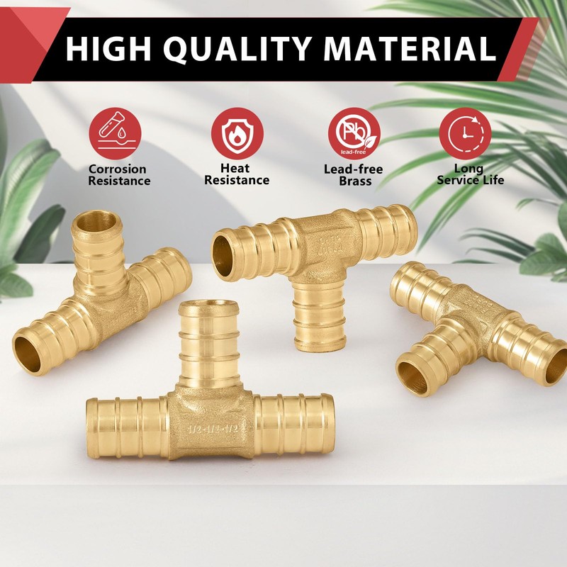 2-Pack Efield 3/4" X 3/4" X 1/2" Pex Reducing Tee