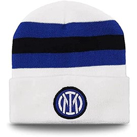Inter Unisex With Flap New Logo, Different Colors Football Cap, White Striped Black/Blue, One Size UK