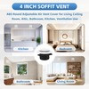 Round Air Vent Cover, 6 Inch Adjustable, ABS Ceiling Vent,
