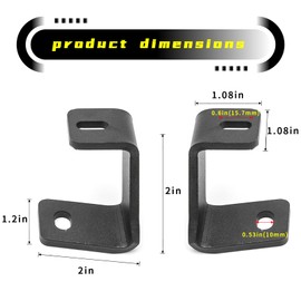 F150 A-pillar Bracket Hood Light Mount Brackets Pillar Pods Mounts Hood Hinges LED Work/Cube Light Mount Brackets Compatible with 2017-2023 Ford F150, 2015-2023 Ford F-150