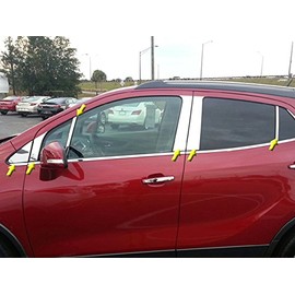 Stainless Polished Chrome Pillar Post Trim 12PC, Compatible with Buick Encore 2013-2019 (4-Door, SUV)