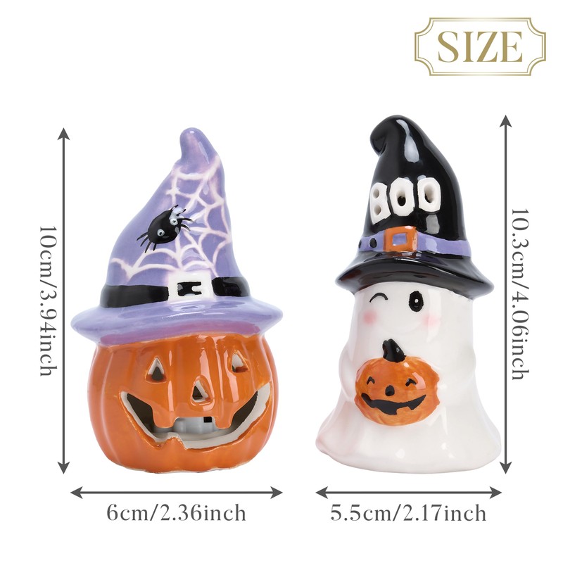 Valery Madelyn 2pcs Ceramic Halloween Decorations