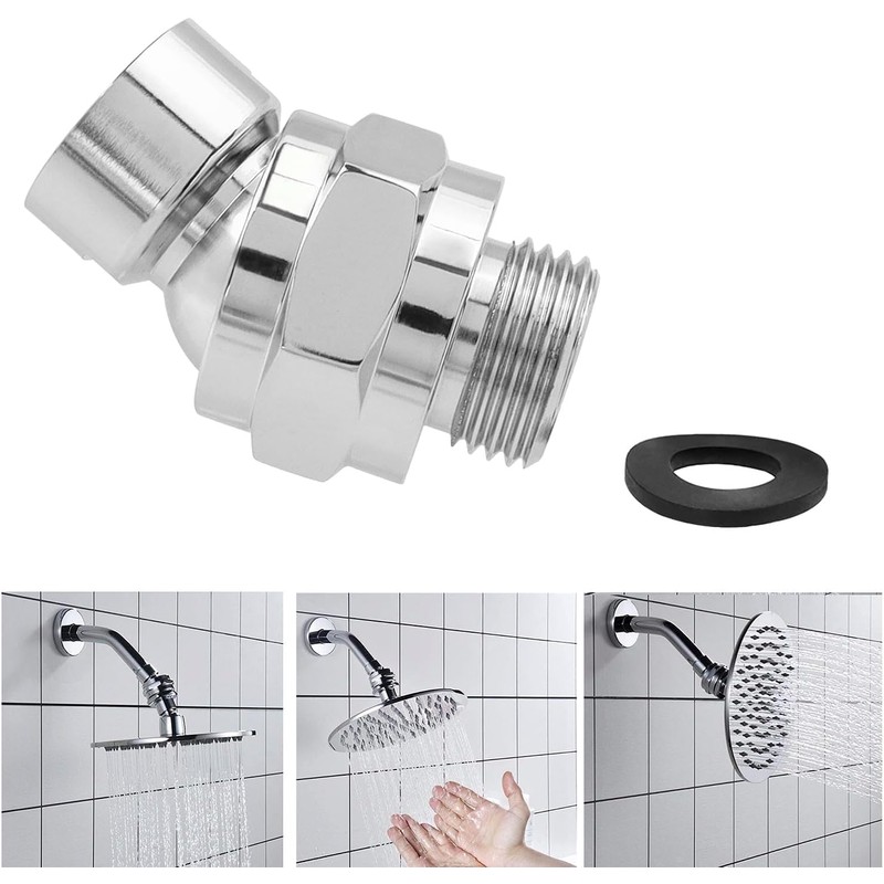 Bestgle Shower Connector G1/2 Top Shower Swivel Ball Joint Adapter
