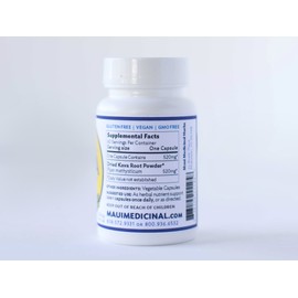 Maui Medicinal Herbs Hawaiian Kava Root 60 Veggie Capsules 520mg per Capsule