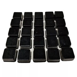 Western Supply Warehouse 25 Peel and Stick Square Rubber Feet Bumpers 3/4in Wide x 3/8in Tall  Adhesive