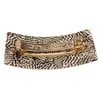 France Luxe Wide Rectangle Barrette - Opera Silver
