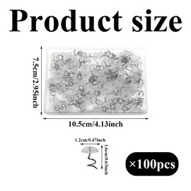 100Pcs Upholstery Pins Clear Heads Upholstery Tacks Stainless Steel Transparent Upholstery Tacks Plastic Tacks Bed Skirt Pins for Mattresses Bed Skirts Upholstery Slipcovers