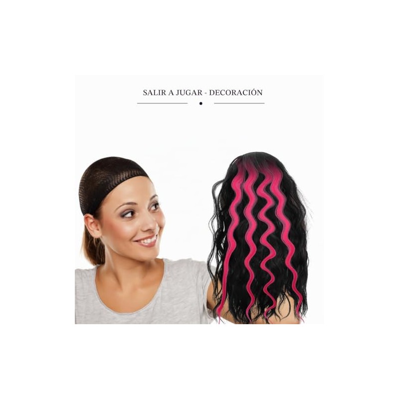 Beavorty 20 Piezas Extensiones De Cabello Rosa Clip De Color