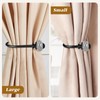 2 Pack Curtain Holdbacks, USFOOK Black Decorative Window Drapery Tiebacks