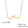 LIKGREAT Horse Pendant Necklace Heart Pendant Necklace Horse Friendship Stainless