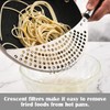 DOERDO Pasta Strainer with Handle, Handheld Stainless Steel Pasta Strainer