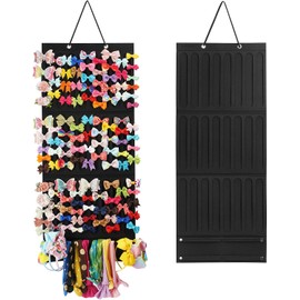 Organizador de accesorios para el cabello, moños, diademas, pinzas y corbatas para el cabello, para niñas, negro (viene sin los accesorios)